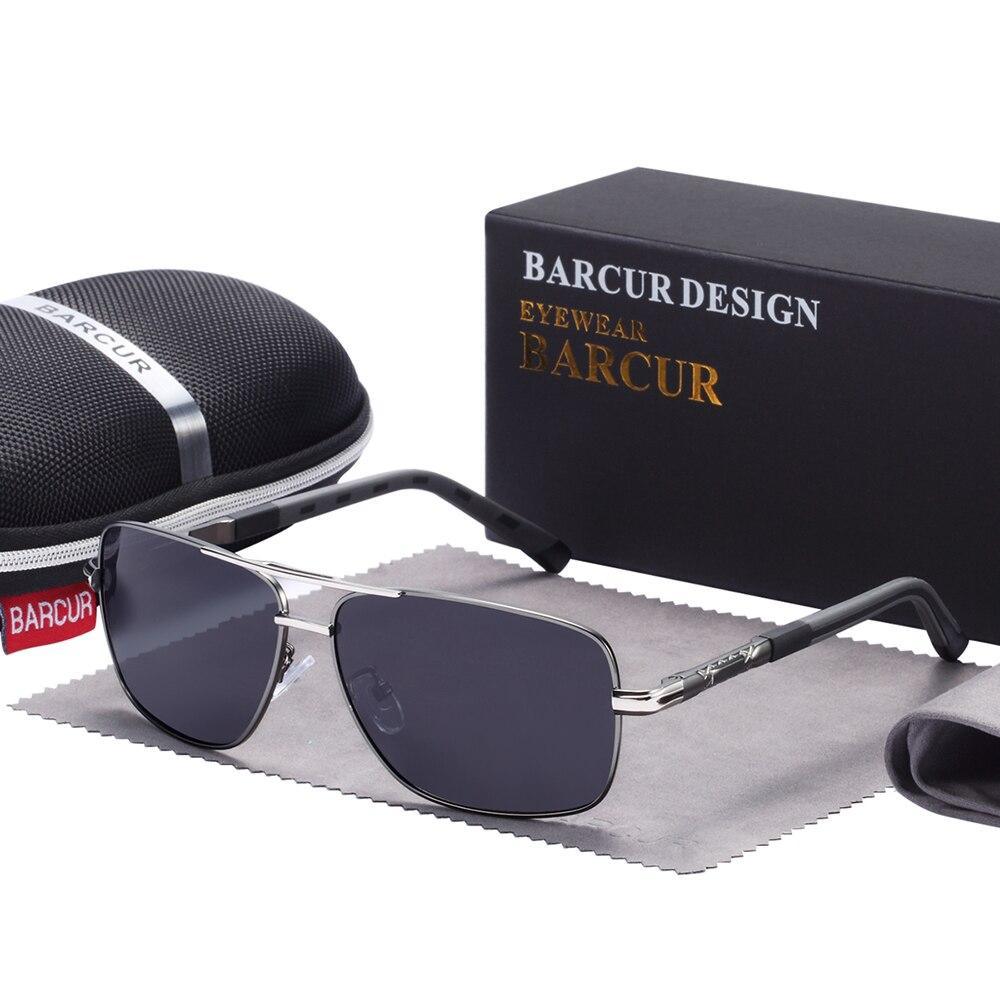 Men's Modern Business Polarized Sunglasses with UV400 Metal Frame