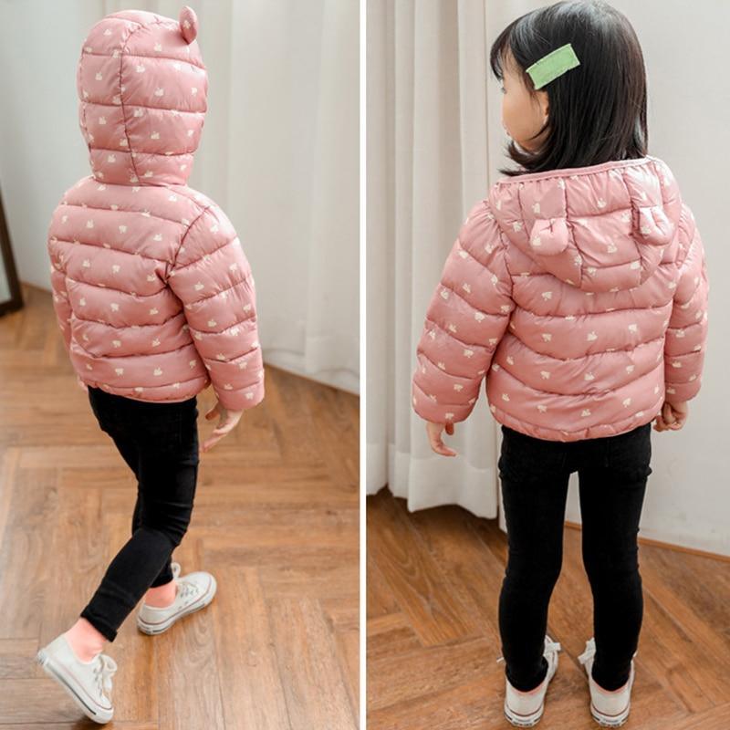Warm Hooded Animal Print Winter Jacket for Kids
