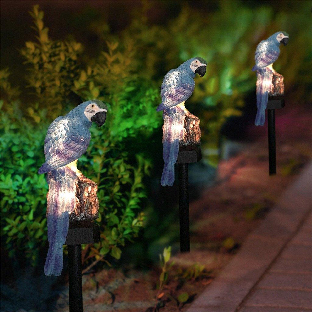 Solar Parrot Garden Lamp, Eclectic Waterproof LED Outdoor Light