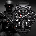 Men Military Tactical Sport Watch Dual Display LED Analog Digital