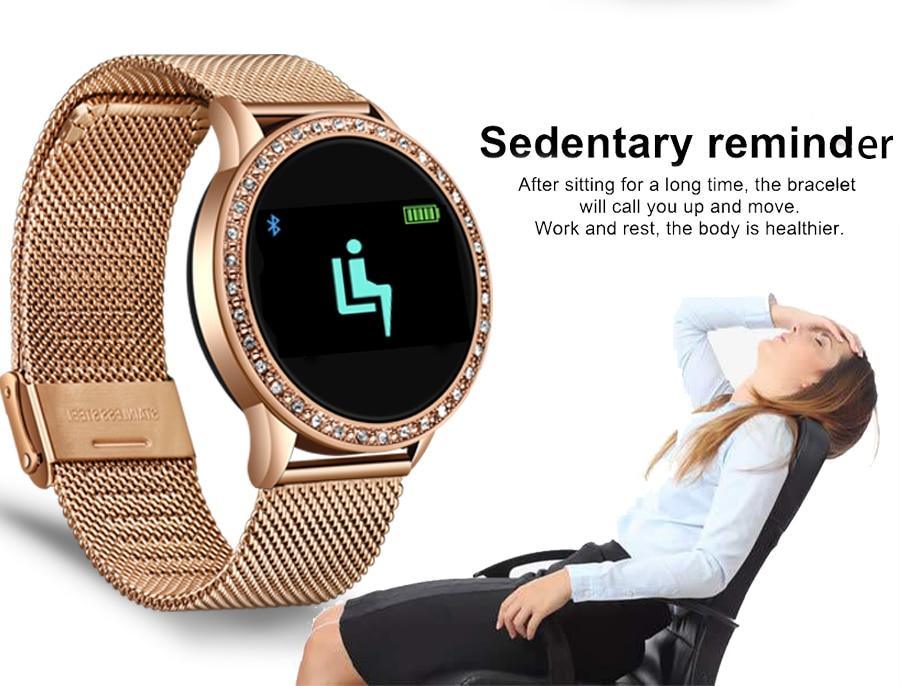 Glamorous Rose Gold Women's Smart Watch & Fitness Tracker