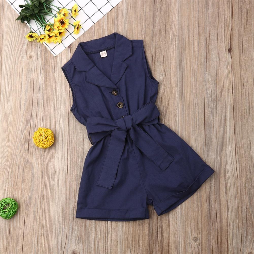 Elegant Sleeveless Summer Jumpsuit Romper for Girls, 1-6 Years