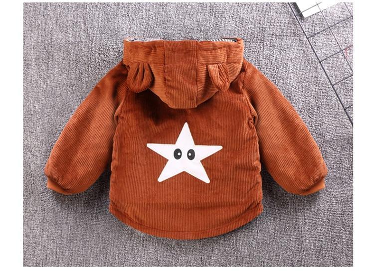 Classic Infant Boys Hooded Toggle and Zipper Autumn Jacket