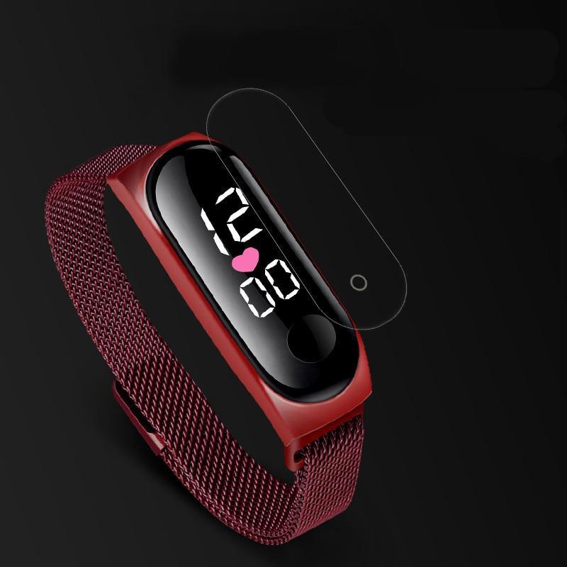 Minimalist Digital Business Watch with Folding Clasp & LED Display