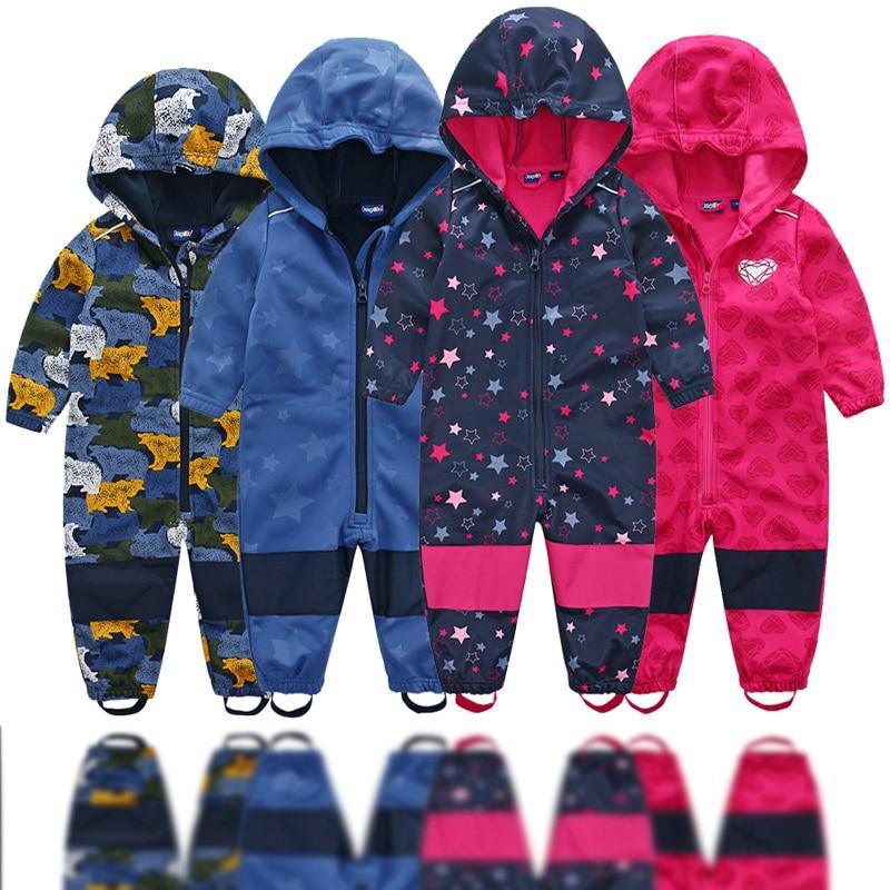 Kids Waterproof Soft Shell Ski Suit with Fleece Lining