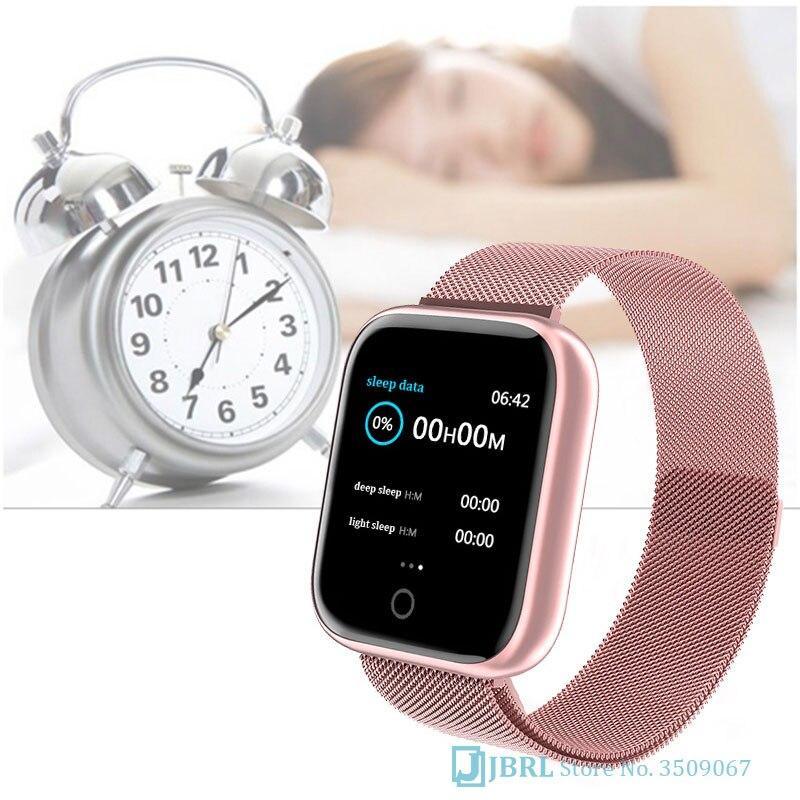 Modern Stainless Steel Square Smartwatch for Fitness and Daily Wear