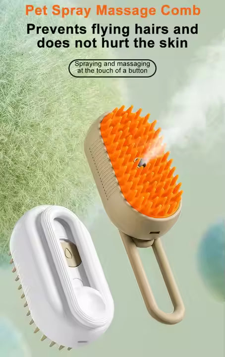 Dog Spray Massage Comb 3 in 1 Rechargeable