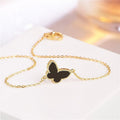 Elegant Gold Butterfly Bracelet in 925 Silver