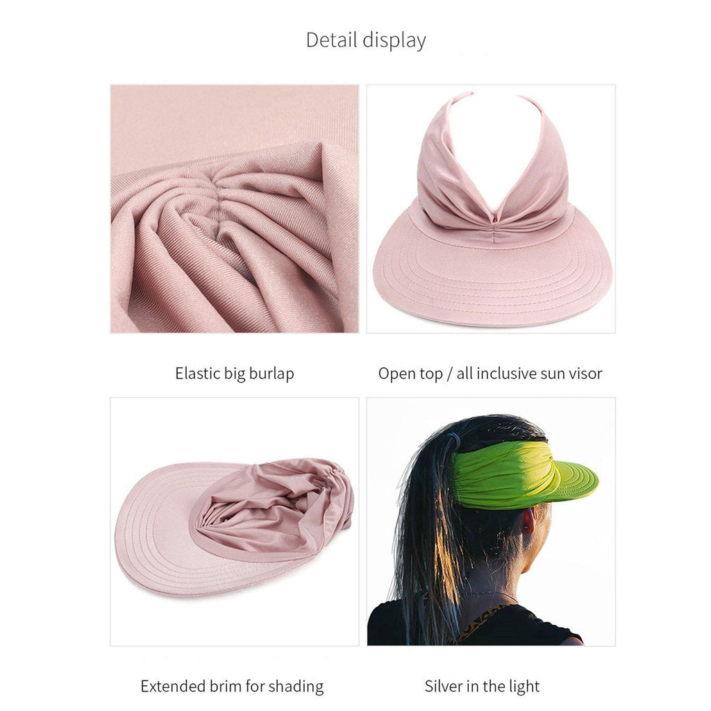 Women's Elegant Sun Visor Hat – Lightweight Packable UV Beach Hat