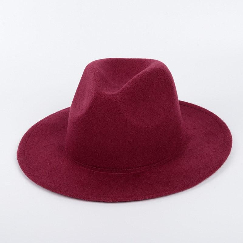 Unisex Wide Brim Classic Fedora Sun Hat