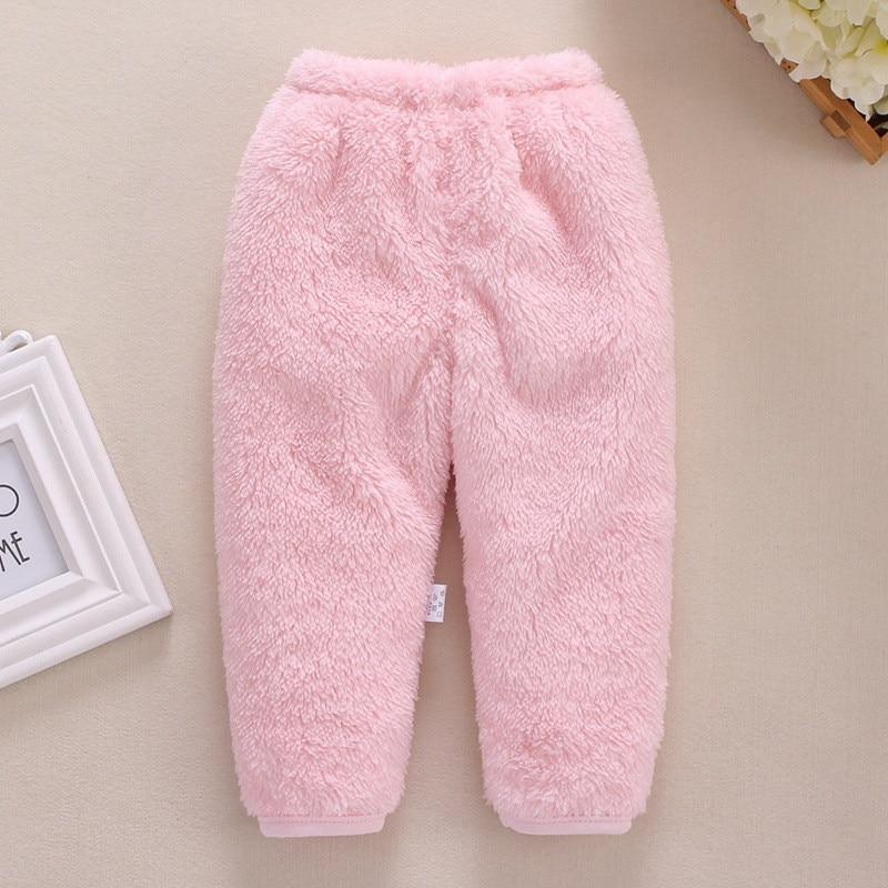 Soft pink and white newborn cotton pants for baby boys and girls