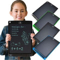 Modern 8.5-inch LCD writing tablet in black and blue with a stylus, ideal for kids' drawing.