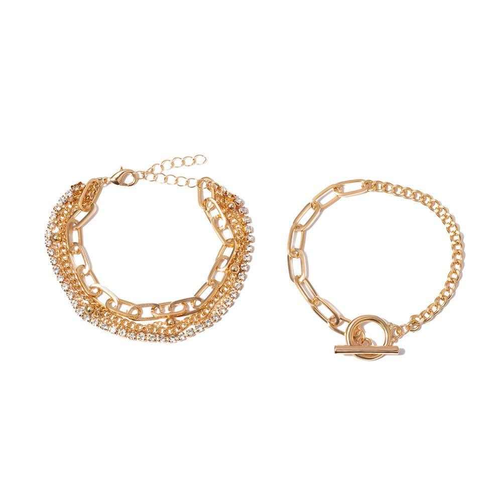 Bohemian Multi-Layer Crystal Wrap Bracelet with Adjustable Closure