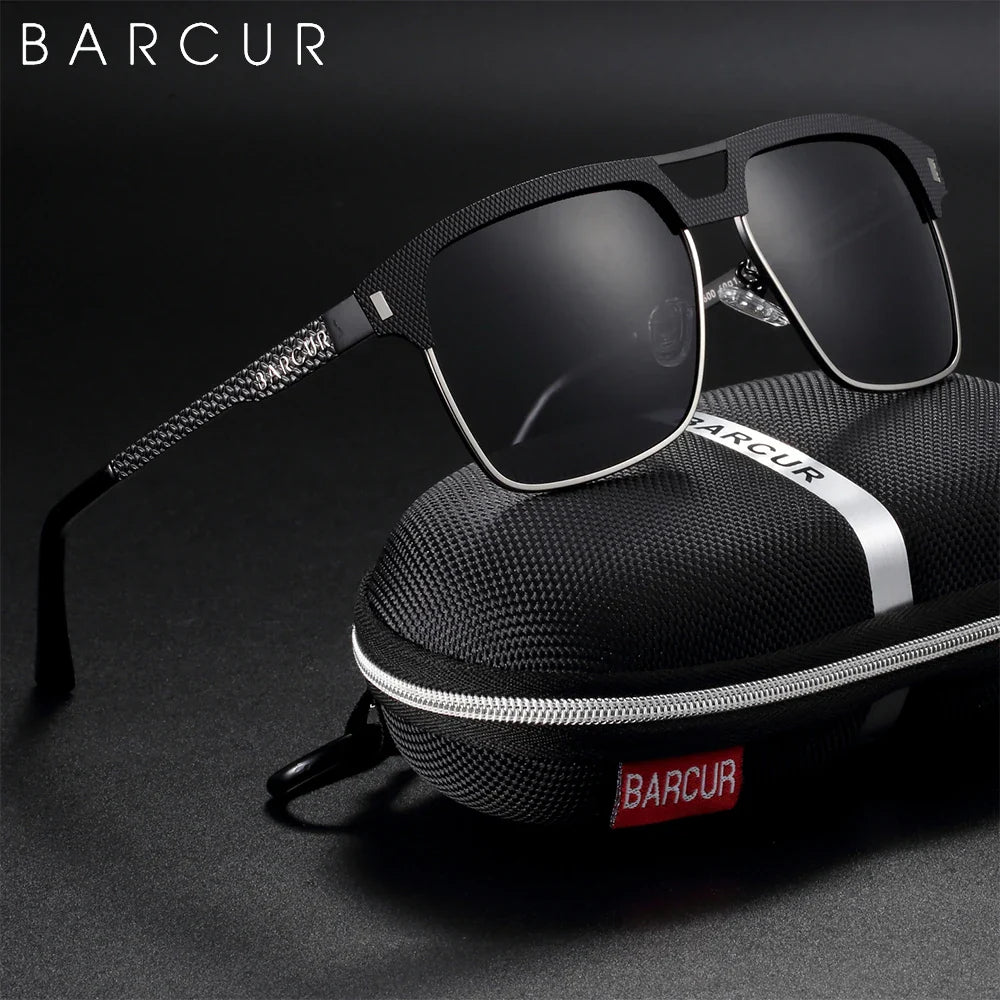 Polarized Square Stainless Steel Sunglasses UV400 Sport