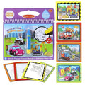 A colorful reusable magic water drawing book for kids resting on a modern playroom surface.