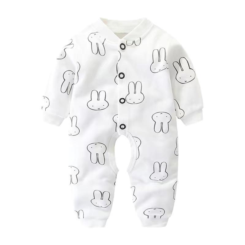Unisex Newborn Cotton Sleeper Pajamas in Classic Navy and White