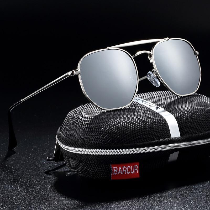Polarized Hexagon Sunglasses with UV400 Protection - Gold & Black