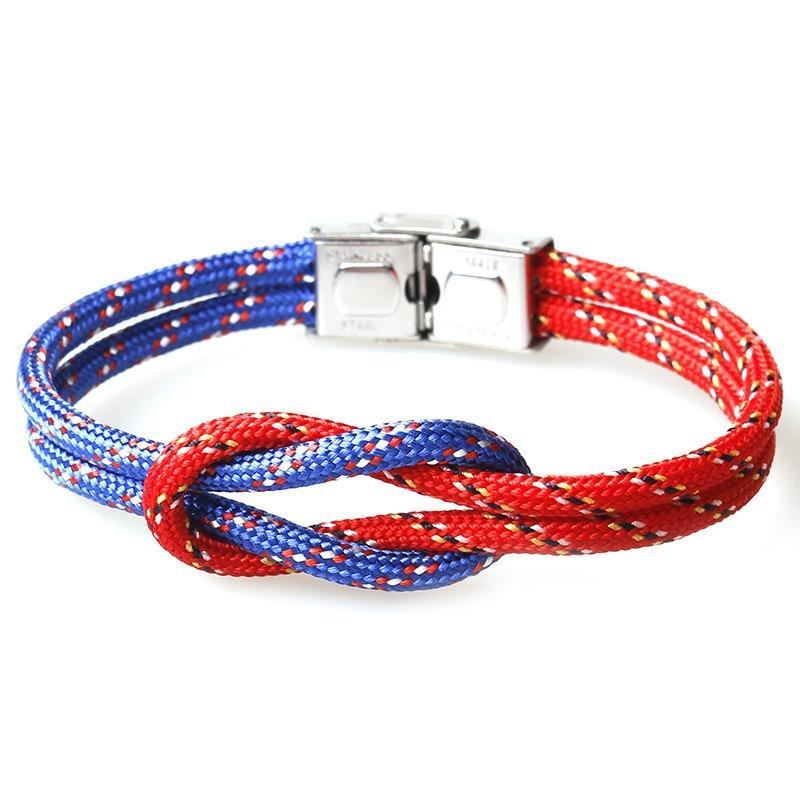 Elegant Multi-Layer Nautical Knot Rope Anchor Bracelet
