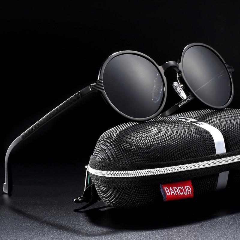 Modern Round Polarized Sunglasses Retro Metal Frame