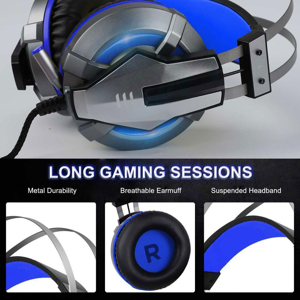 Wired Gaming Headset with Retractable Mic for PS4, PC & Xbox