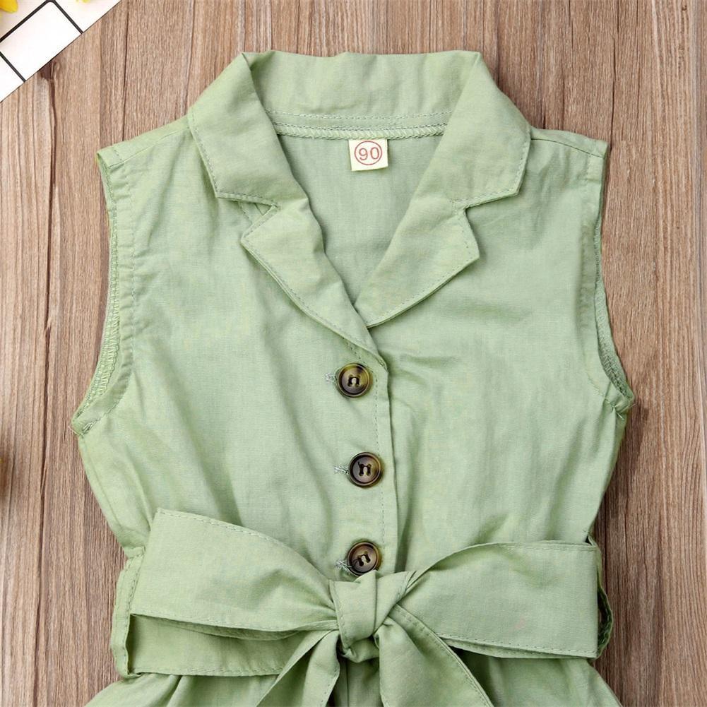 Elegant Sleeveless Summer Jumpsuit Romper for Girls, 1-6 Years