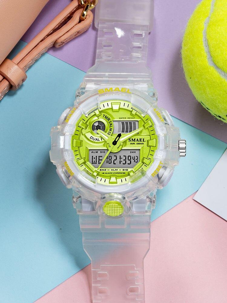 Sport Digital Analog Watch Waterproof 5 Bar Dual Time Military Style