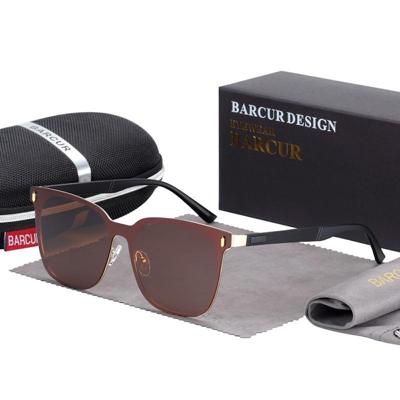 Luxury Polarized Square Temple Sunglasses UV400 Protection