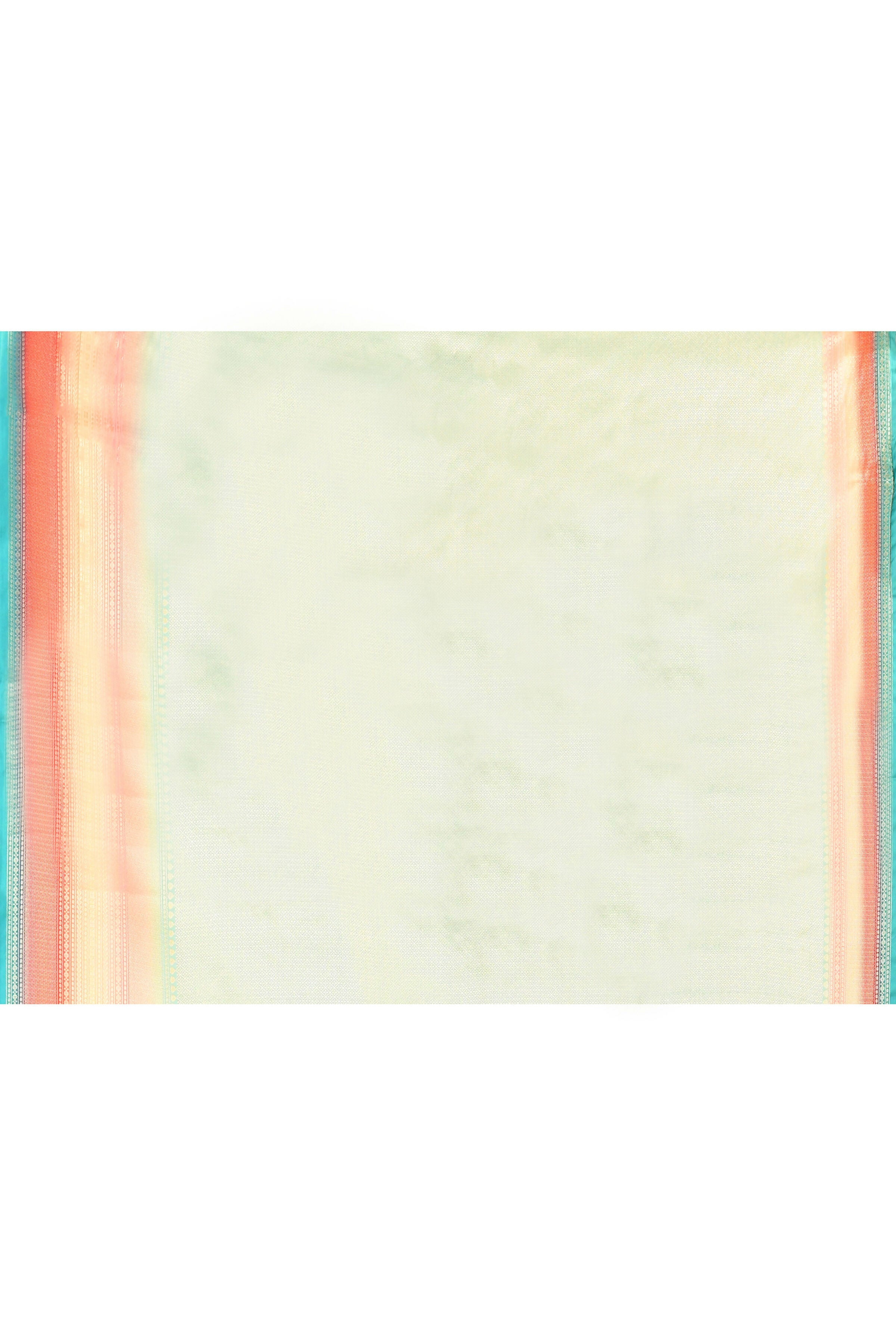 Multicolor Kataan Rainbow Digital Print Saree with Embroidery