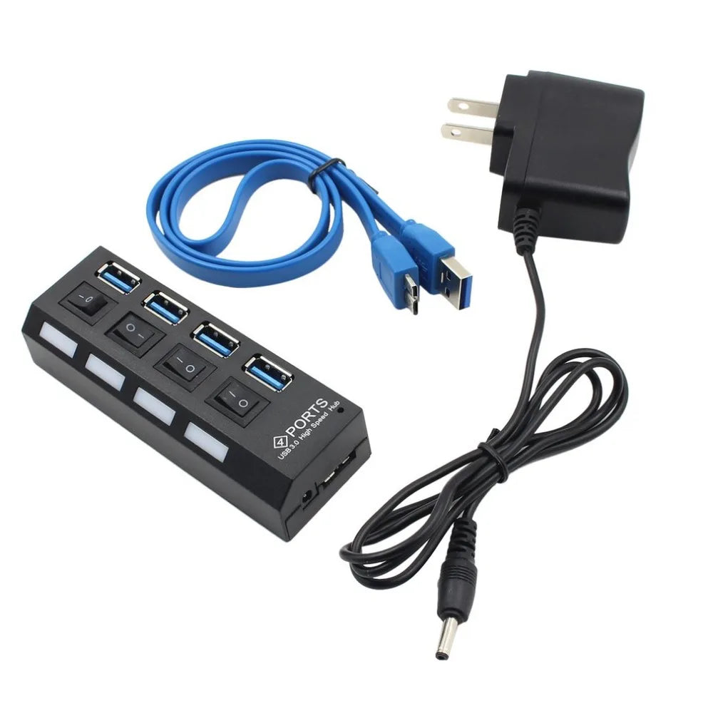 4-Port USB 3.0 Hub – Compact High-Speed Multi-Port Expander