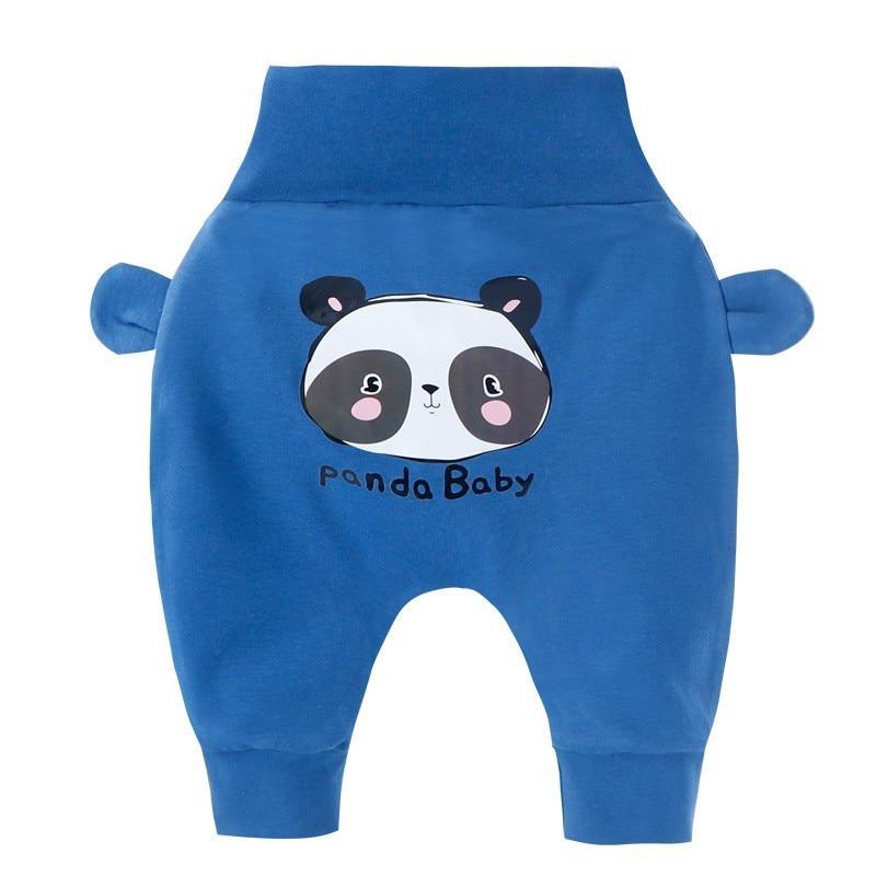Baby Footed Cotton Bear Pants with Animal Detail