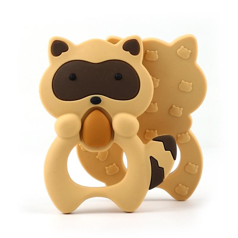 Silicone Animal Baby Teether Set - Raccoon Elephant Koala Giraffe