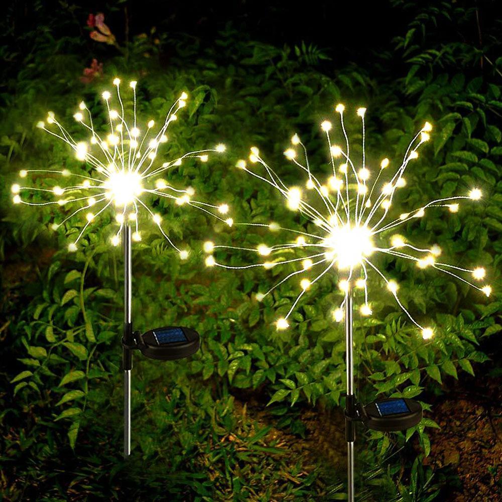 Modern Luxury LED Solar Fireworks Garden Lamp with Copper Wire