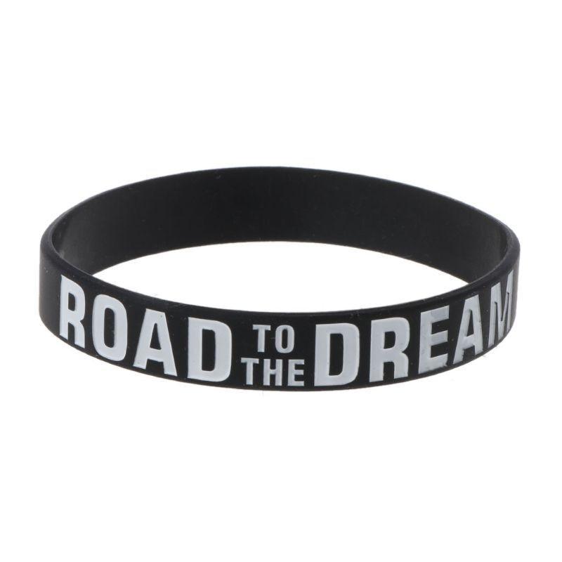 Motivational Silicone Wristband Bracelet Set - Black, White, Red