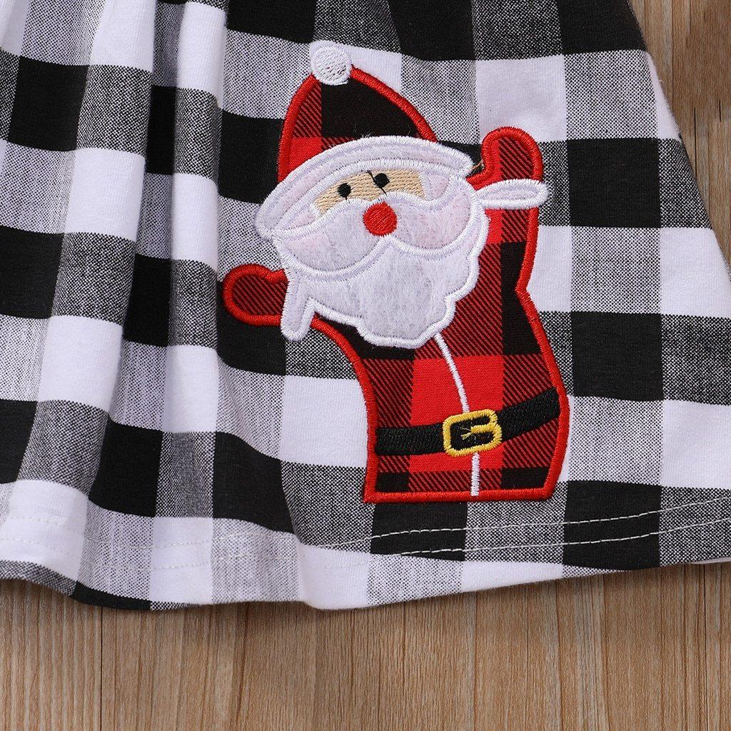 Cute Baby Girl Plaid Suspender Dress for Autumn and Winter