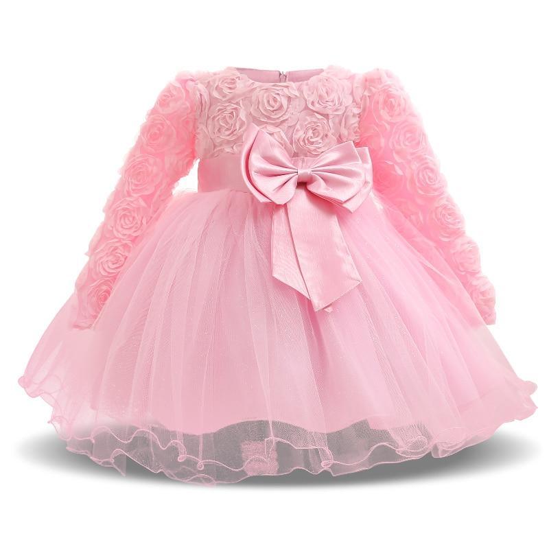 White Tulle Christening Gown First Birthday Party Ball Gown