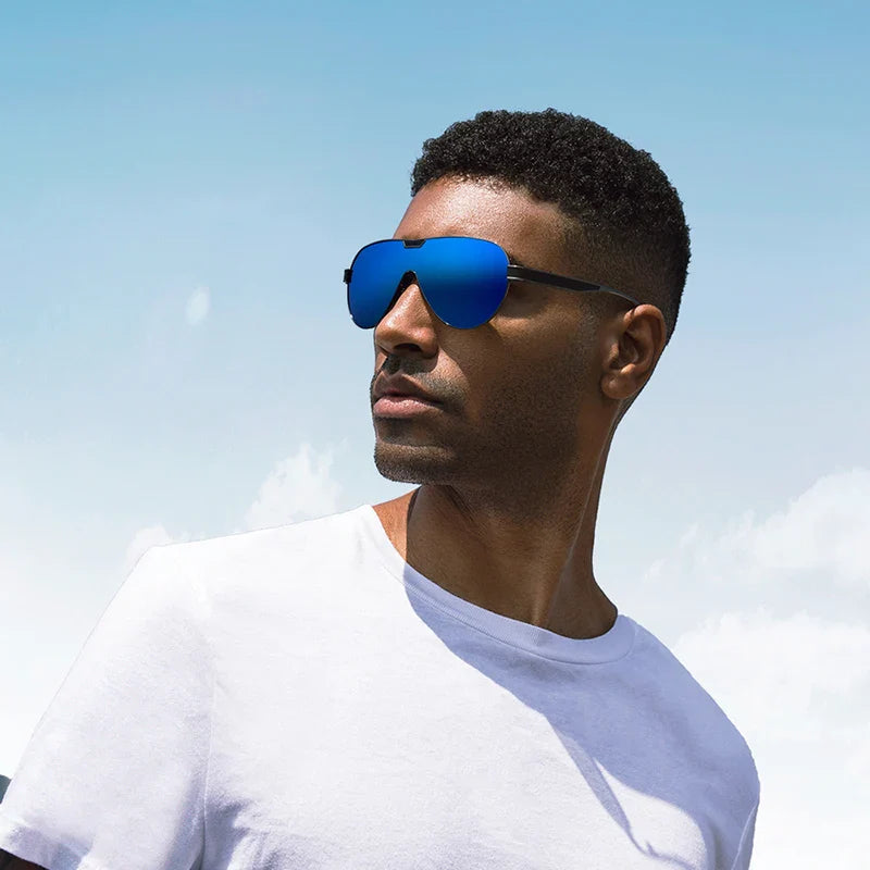 Special-Shaped Polarized Men's Sunglasses with Steel Frame