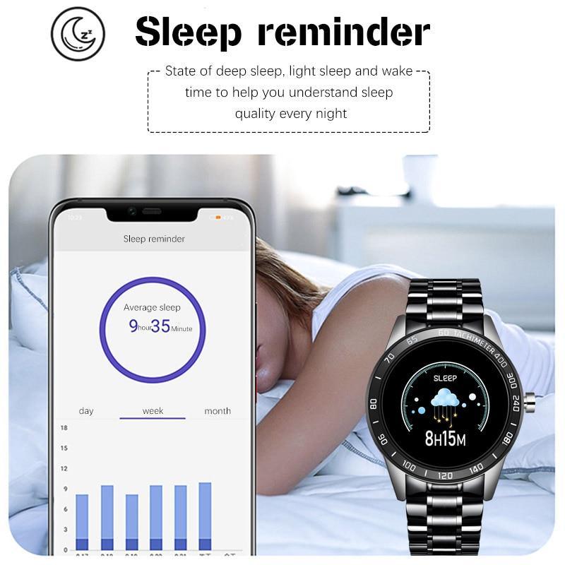 LIGE Men's LED Smart Watch with Blood Pressure & Heart Rate Monitor