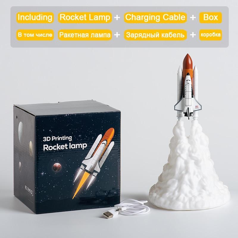 Novelty Space Shuttle 3D Optical Illusion Night Light for Bedroom