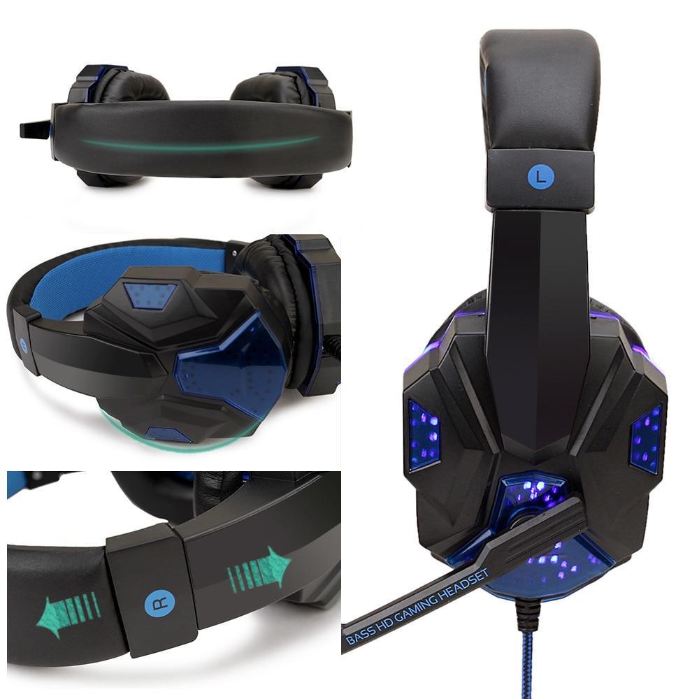 Professional LED Gaming Headset with Bass Stereo & Mic