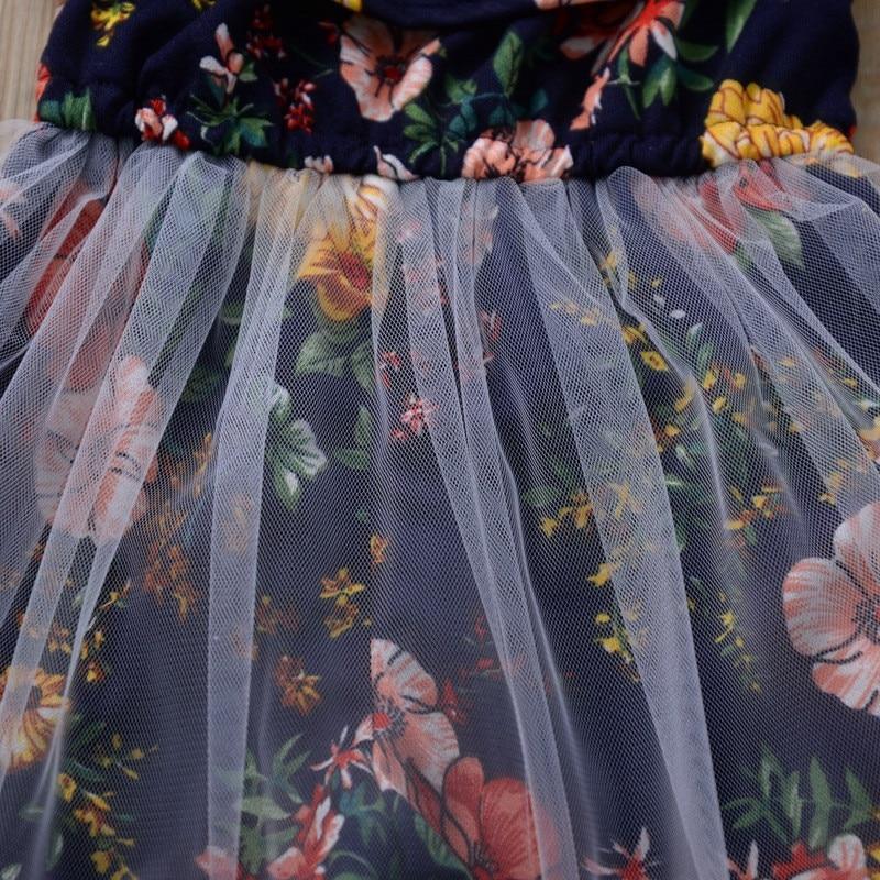 Playful Floral Princess Dress for Girls, Birthday & Summer
