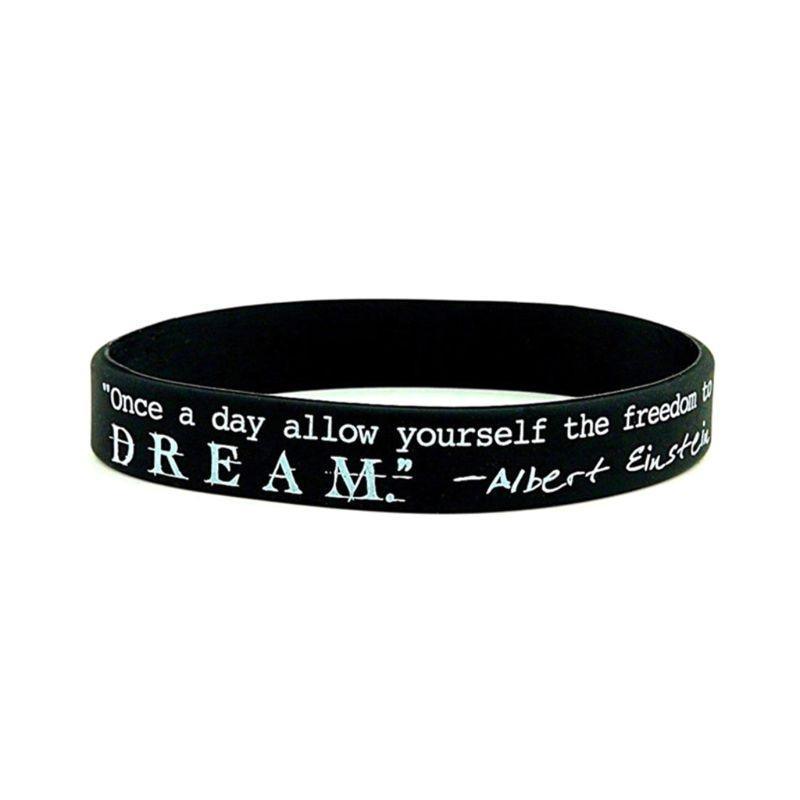 Dream Greatness Believe Motivational Silicone Bracelet Set