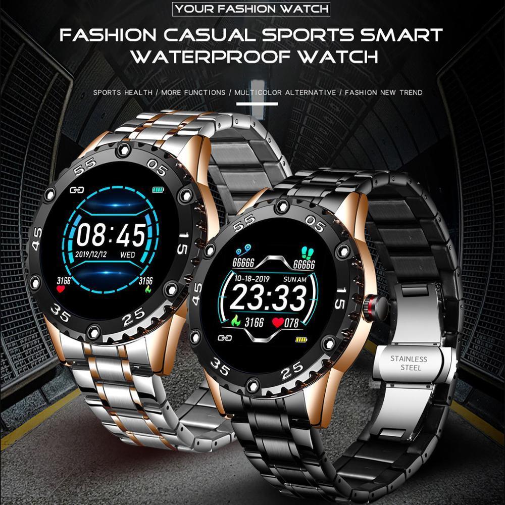 Men's Stainless Steel Smart Watch with Heart Rate & GPS Tracking