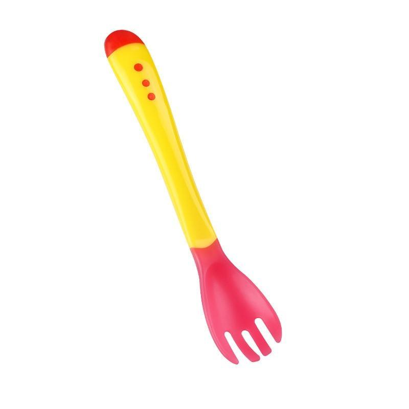 Baby Temperature Sensing Spoon and Fork Set for Safe Feeding