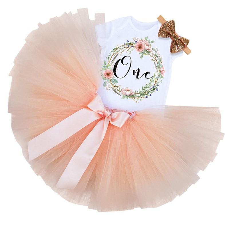 Toddler Girls Unicorn Party Tutu Dress in White and Pastel Multi