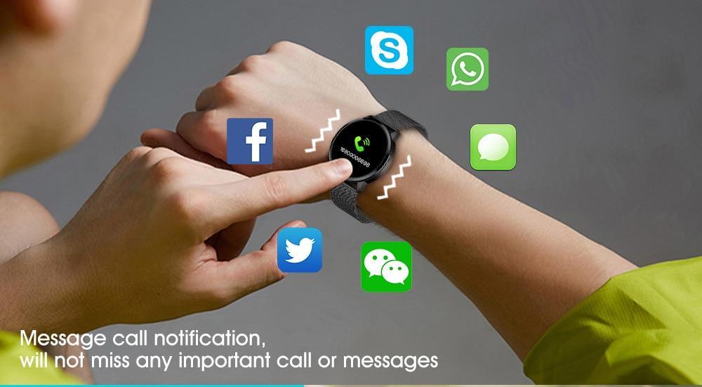 Smart Watch Fitness Tracker with LED Color Screen