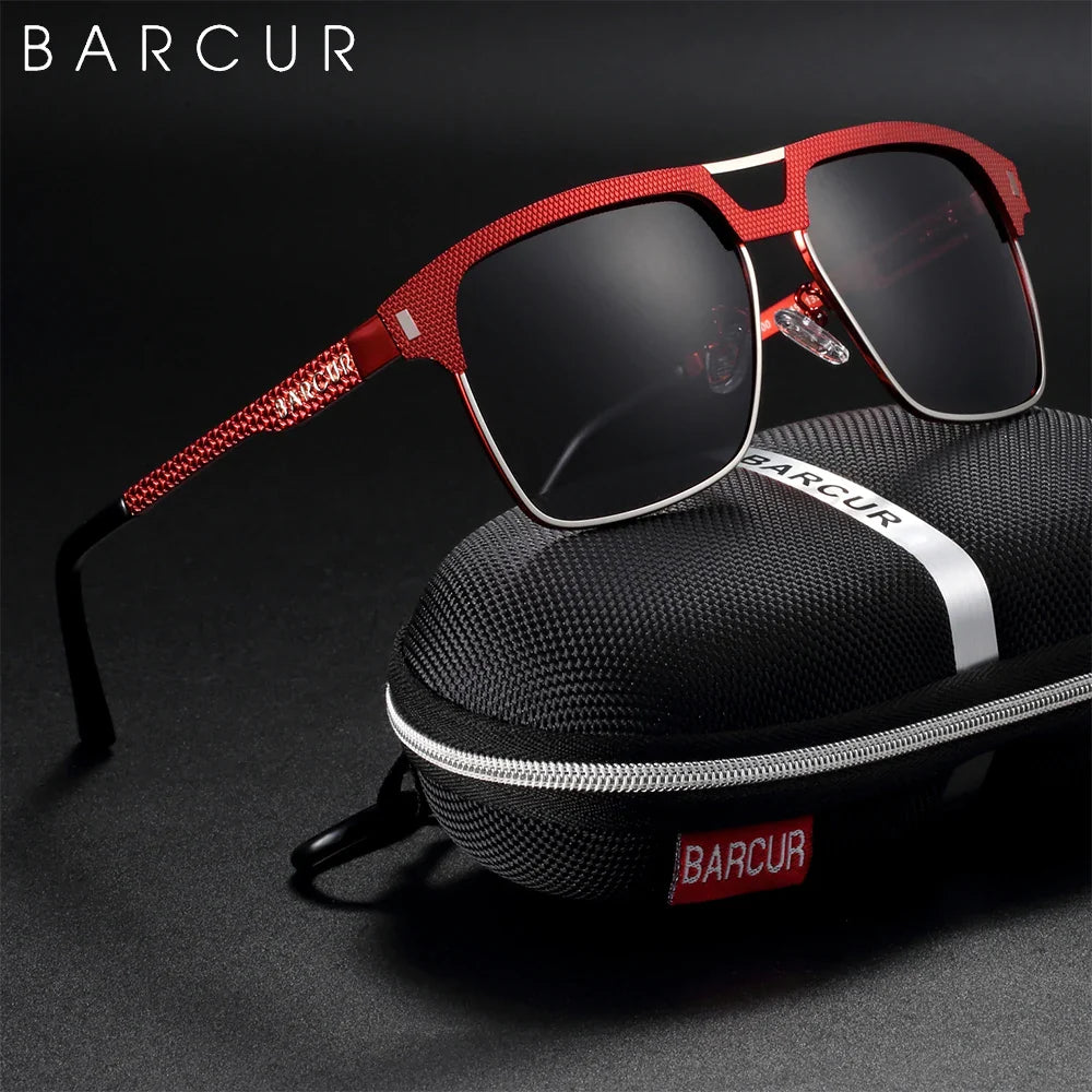 Polarized Square Stainless Steel Sunglasses UV400 Sport