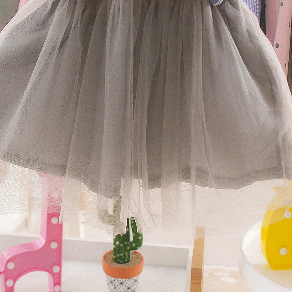 Toddler Girls Patchwork Tulle Princess Dress Casual Knit Playwear