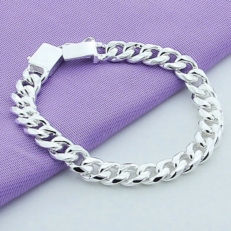 Aravant 925 Silver Jewelry Sets For Women Men Sideway Necklaces Bracelets Jewelry Gifts