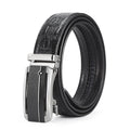 New Leather Durable Men Ratchet Crocodile Belt Automatic Buckle Straps