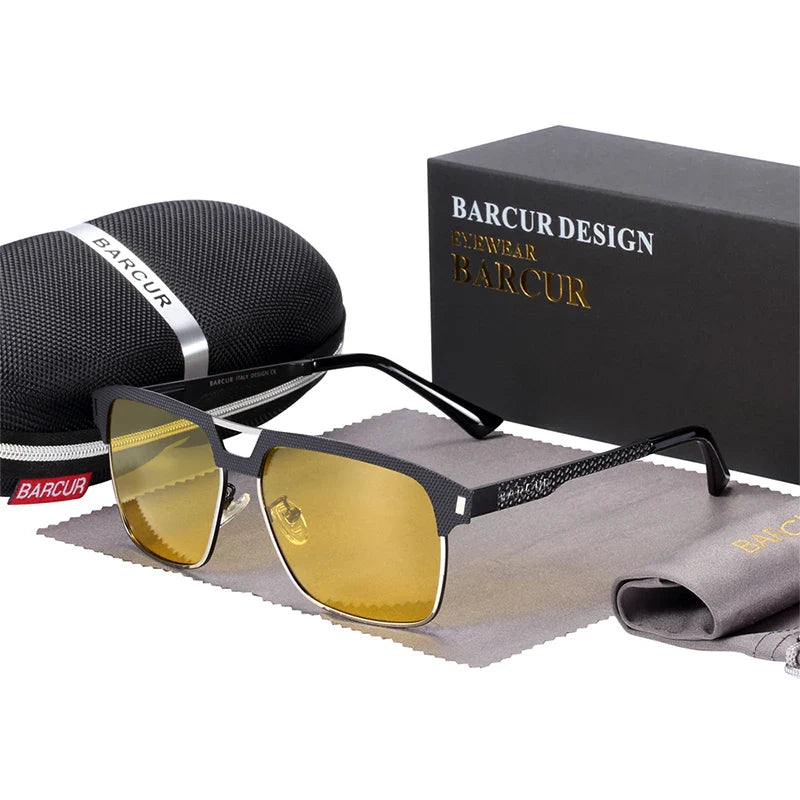 Polarized Square Stainless Steel Sunglasses UV400 Sport